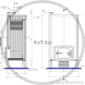 Котел КВр-0,15. Чертеж.