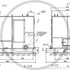 Котел КВр-0,8. Чертеж
