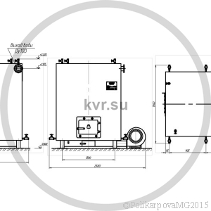 Котел КВр-1,5. Чертеж