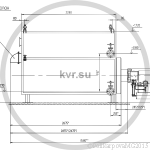 Чертеж газового котла 600 КВт