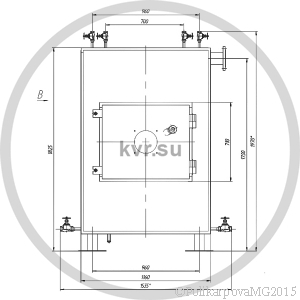 Чертеж газового котла 700 КВт