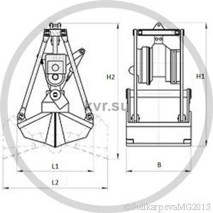 Чертеж грейфера угольного