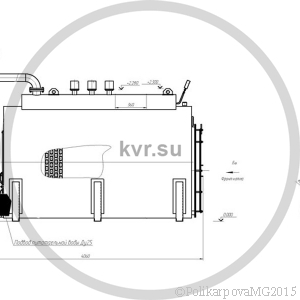 Чертеж КП 1000 на газе. Вид 1