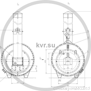 Чертеж КВ-300 на дизеле. Вид 2