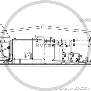 Чертеж модульной котельной 1 МВт вид сбоку