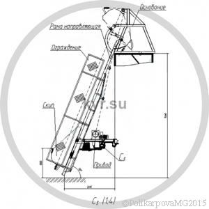 Чертеж скипового подъемника СКИП 800