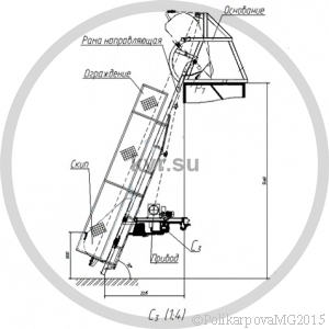 Чертеж скипового подъемника СКИП 600